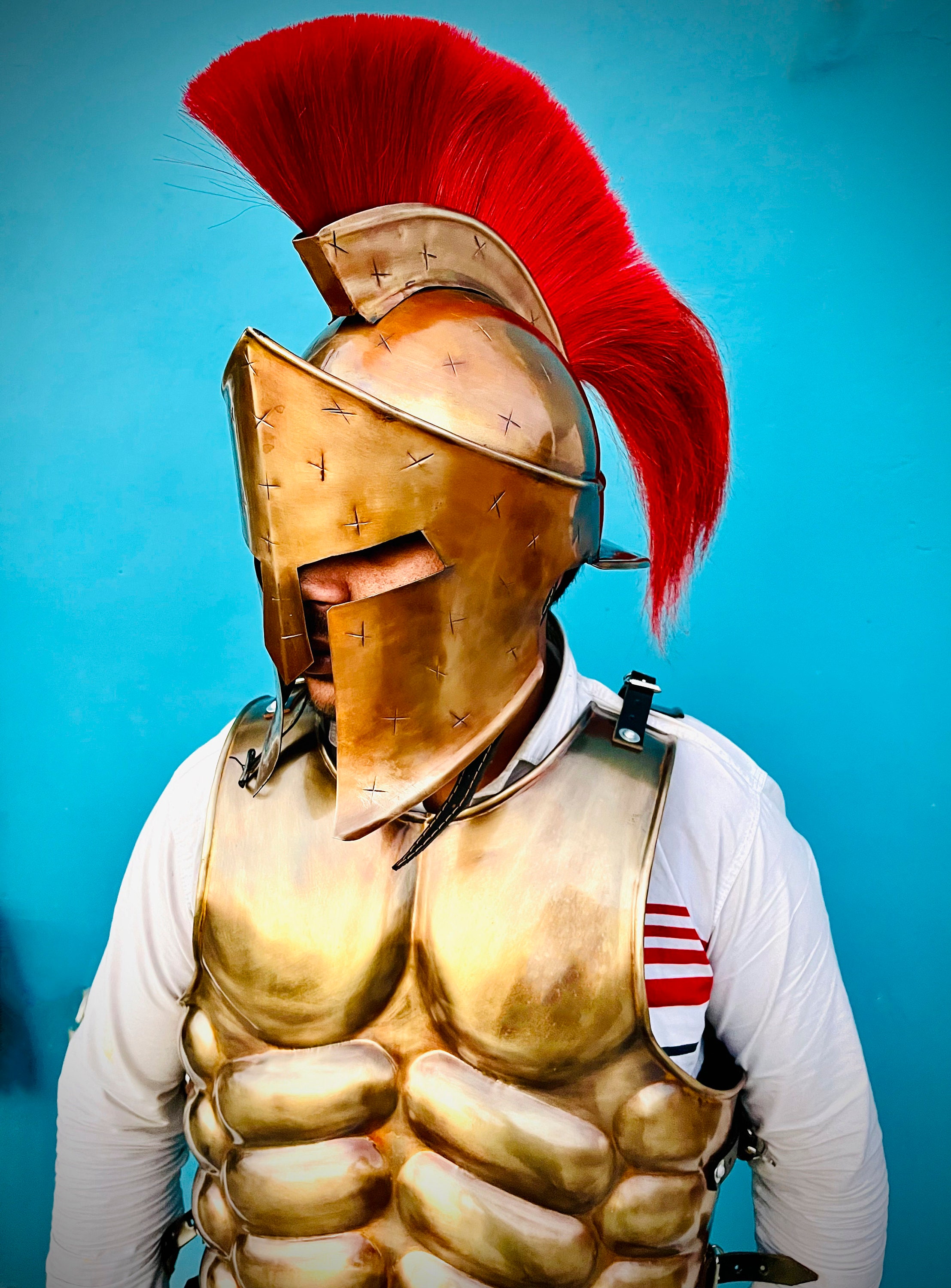 Great King Leonida Spartan Muscle Jacket With Armor Spartan Etsy