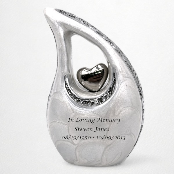 White Teardrop Keepsake - Miniature Teardrop Urn - Mini Urn - Small Urn - Tiny Urn - Unique Keepsake - Perfect for Sharing Ashes with Family
