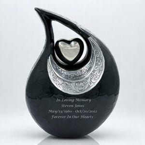 Crematie-urn met fluwelen zakje - Gepersonaliseerde crematie-urn - urn voor herdenking - urn voor begrafenis - urnen voor menselijke as - unieke urn