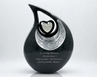 Cremation Urn With Velvet Bag - Personalized Cremation Urn - Urn For Memorial - Urn For Funeral - Urns For Human Ashes - Unique Urn
