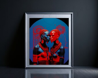 Digital Download | Wall Art | Black Art | Printable Wall Art | Home Art | Printable Art | Wall Decor | African Art | Home Decor