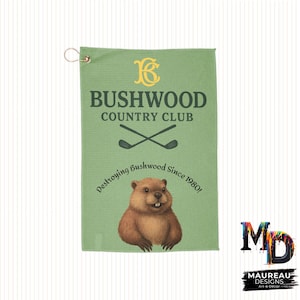 Caddyshack Golf Towel: Bushwood Country Club Gopher Design