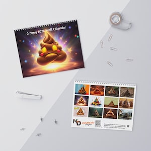2026 Crappy Wall Calendar w/ Holidays, 11"x8.5", Perfect Christmas Gift or Stocking Stuffer for him or her, Housewarming Gift!