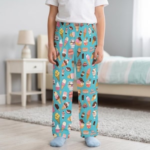 Kinderpyjamahose mit Eiscreme-Muster, Allover-Print