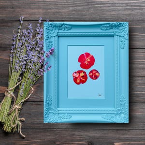Original Poppies Painting: Hand-Painted Floral Acrylic Art, Framed