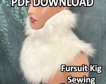 Basic Fur Neck Pattern w/ Zipper .PDF Files Downloadable Pattern + Tutorial
