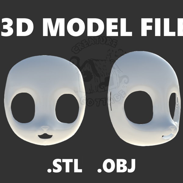 Fursuit Kig Mask Canine 3D Model For 3D Printing .OBJ .STL
