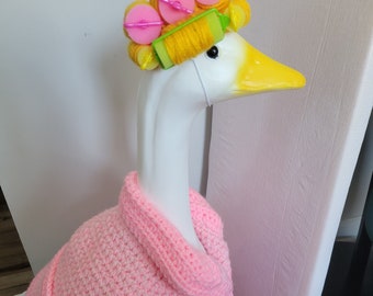 Porch Goose Bath Robe with Curlers Outfit