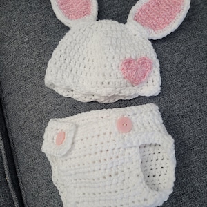 Newborn White Bunny  Outfit