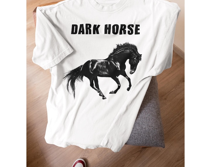 Dark Horse T-Shirt - Horse Graphic T-Shirt - Black Pony