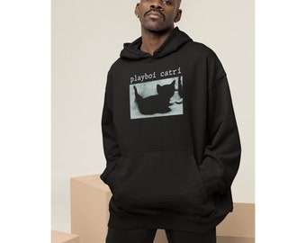 Playboi Carti Black Cat Pullover Hoodies WLR Merch Opium Hoodie