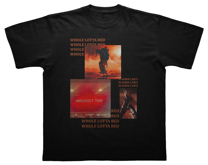 Playboi Carti Whole Lotta Red T-Shirt - Playboi Carti Gift - Narcissist Tour T-Shirt - WLR T-Shirt