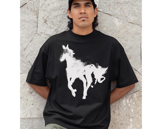 Dark and White Horse T-Shirt - Horse Graphic T-Shirt
