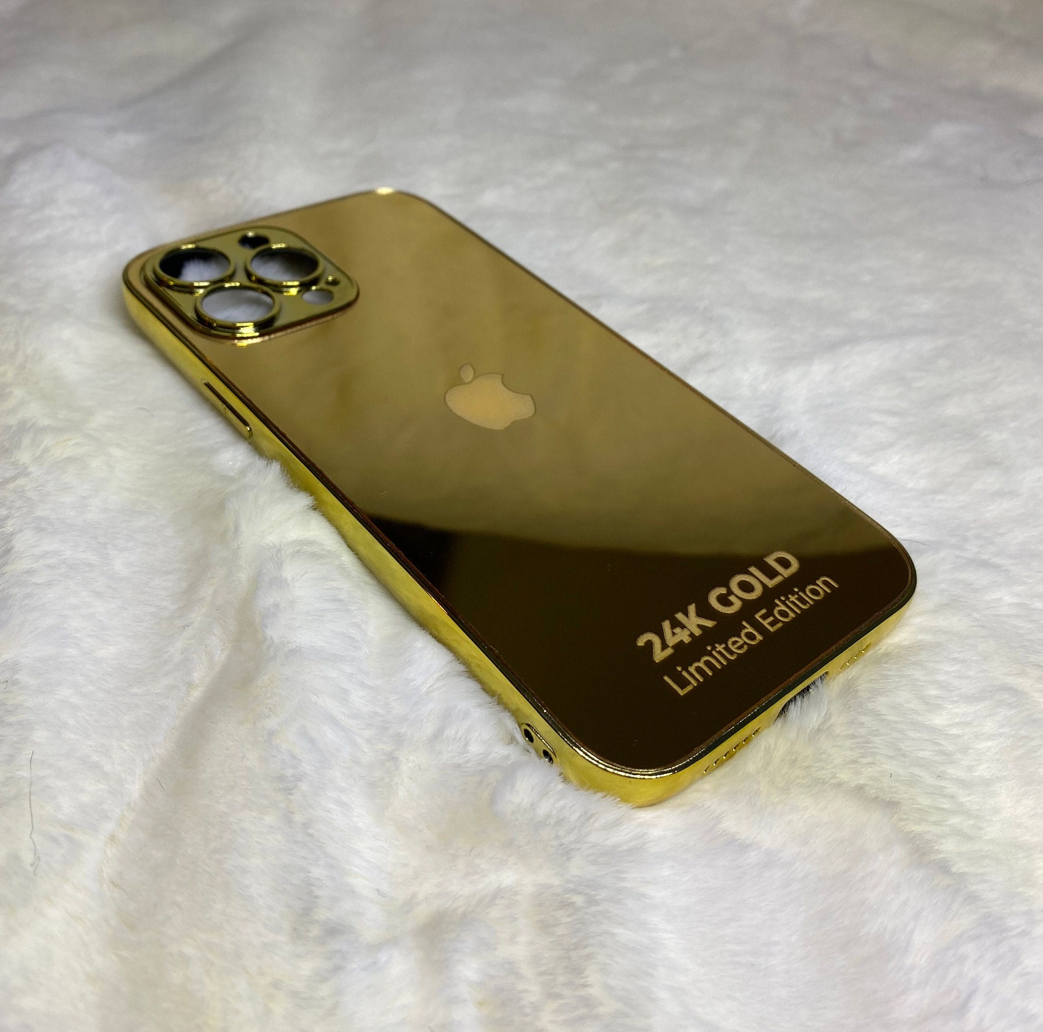 Custom iPhone 13 Pro Max 1 TB with Diamond Bezel and 24k Gold Plated Back