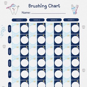 Tooth Brushing Tracker Chart for Kids – Printable JPG A4/A3/A5 with Scan-to-Play Brushing Song!