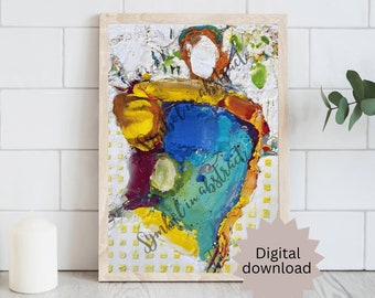 Colorful Abstract Painting, Modern Wall Art (Digital Download)