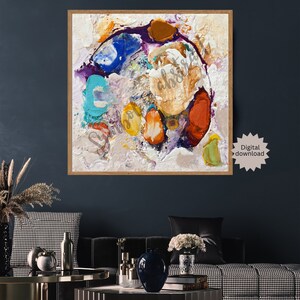 Wall art, Modern art, Square art, Home decor, Abstract wall art, Abstract print, Office wall art, Printable art, Contemporary art, Digital