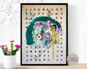 Colorful Abstract Painting, Modern Wall Art (Digital Download)