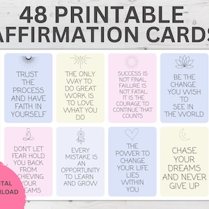 Affirmation cards,Inspirational quotes,Daily affirmations,Positive affirmations,Printable affirmation cards, Mental health affirmation cards