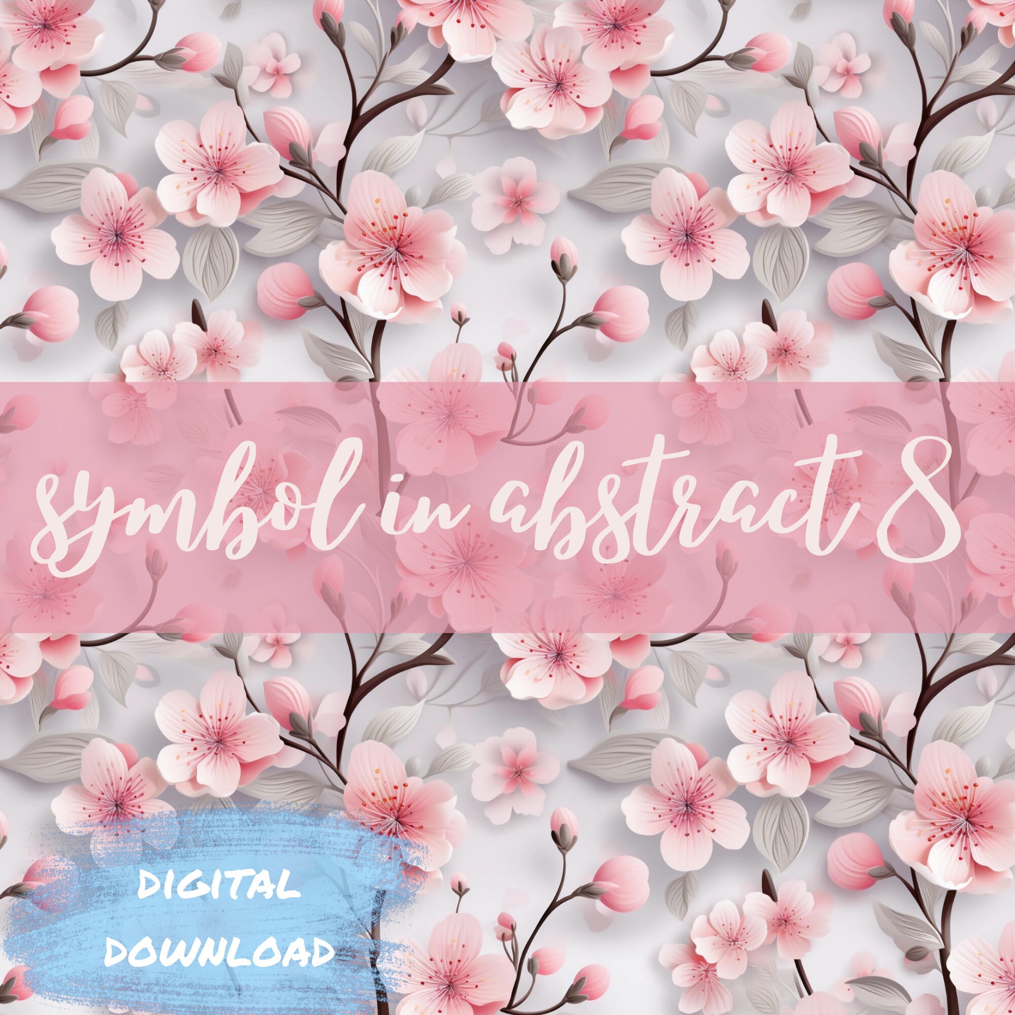 3D Pink Floral Seamless Pattern Digital Paper (digital File) - Etsy