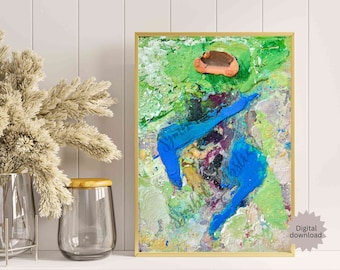 Colorful Abstract Painting, Modern Wall Art (Digital Download)
