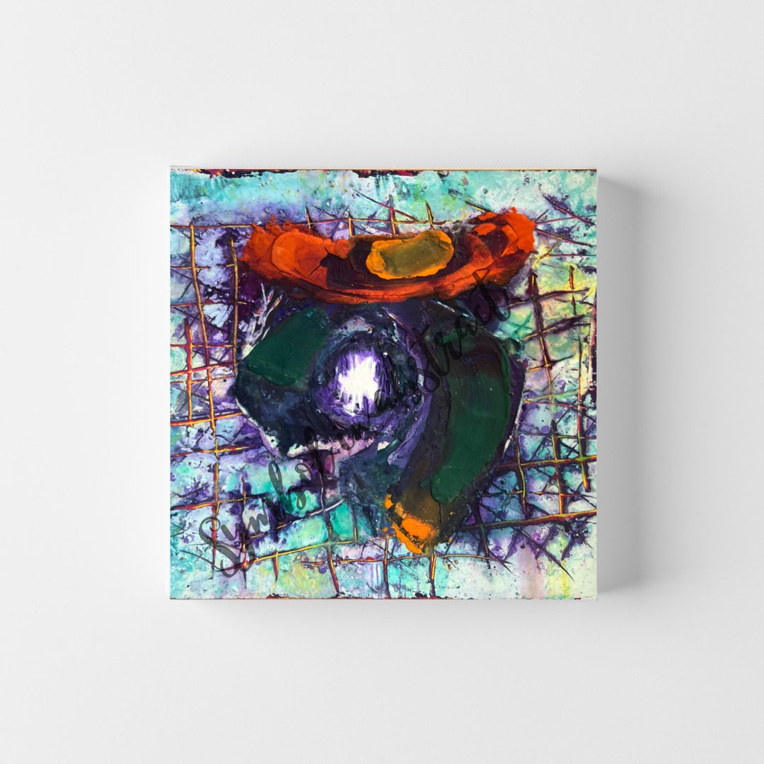 Square Abstract Wall Art,modern Abstract Art, Large Square Abstract Art, Modern Home Decor