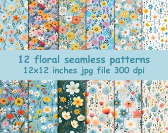 Tiny Floral Seamless Pattern, Commercial Use (Digital Download)