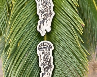 Imanes de madera maciza con motivos de playa y océano | Imanes costeros | Imanes para nevera | Imanes de vida marina / Imanes de playa / Imanes personalizados
