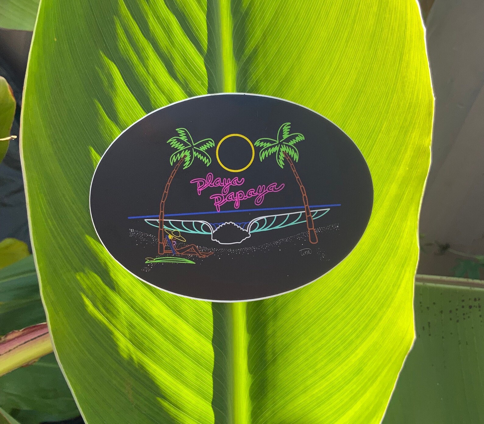 Papaya Tree Sticker Playa Papaya Sticker | Palm Tree Sticker | Beach Sticker | Flower ...