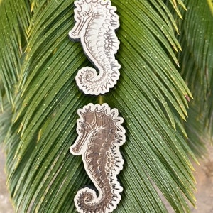 Solid Wood Beach and Ocean Magnets l Coastal Magnets l Refrigerator Magnets l Sea Life Magnets | Beach Magnets | Wood Magnets