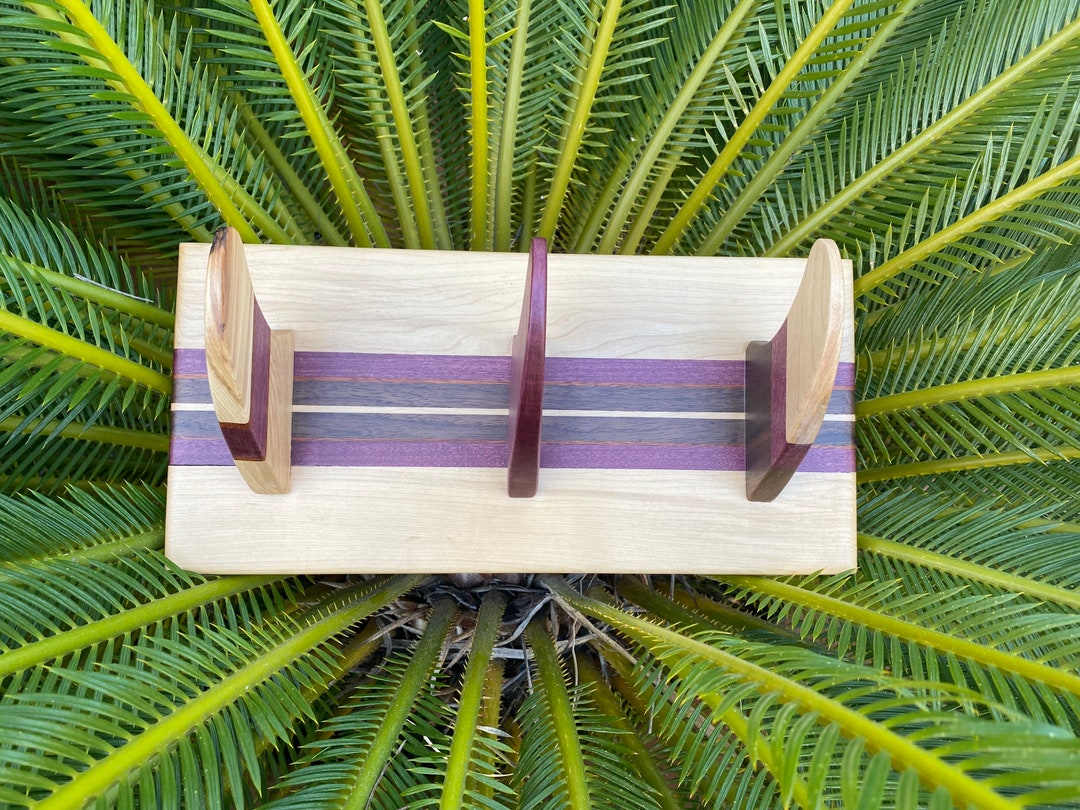 Hardwood Surfboard Fin Accessory Rack | Surfboard Hanger | Wood ...