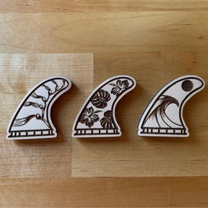 Solid Wood Beach and Ocean Magnets l Coastal Magnets l Refrigerator Magnets l Surfing Magnets