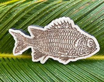 Imanes de playa y océano de madera maciza l Imanes costeros l Imanes de refrigerador l Imanes de vida marina / Imanes de playa / Imán de pescado / Imán de Hawái