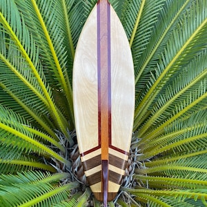 Surfboard Wall Art | Wood Surfboard | Beach Decor | Surfing Decor | Surfboard | Hardwood Decor