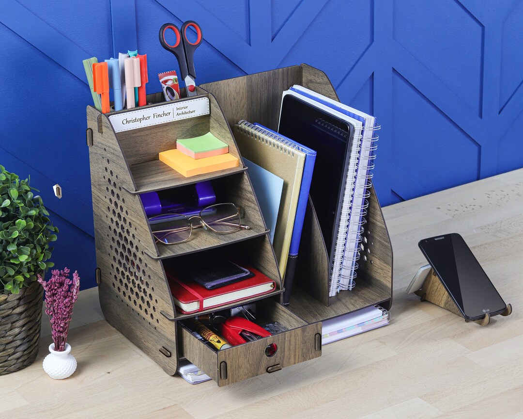 Personalized Desk Organizer Office Desk Accessories Docking Etsy