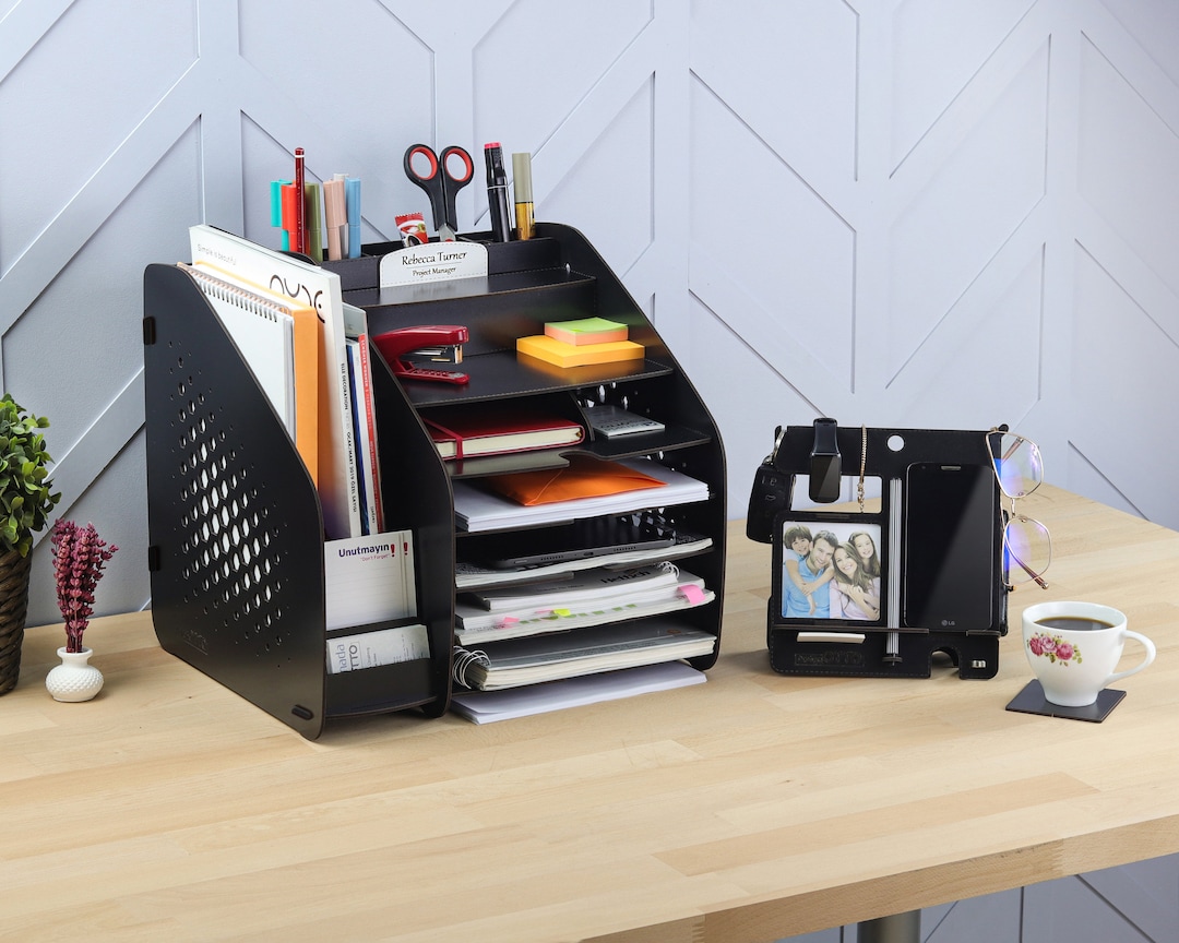 Personalized Desk Organizer Office Desk Accessories Docking Etsy