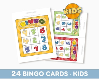 200 Tarjetas de Bingo / Descarga Digital PDF Imprimible / Juego de Bingo Fun Party / Tamaño Carta EE.UU. 8.5"x11"