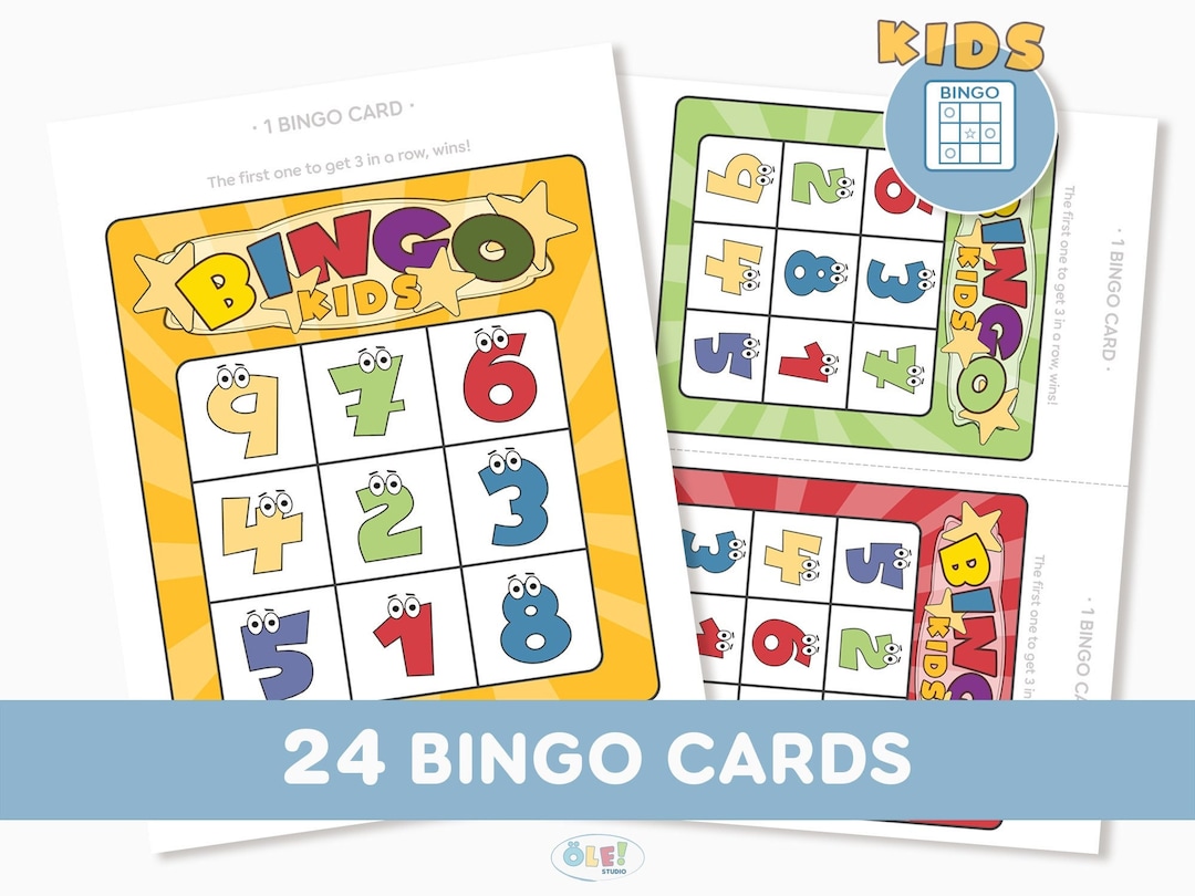24 Bingo Cards for Kids Digital Download Printable PDF Fun - Etsy