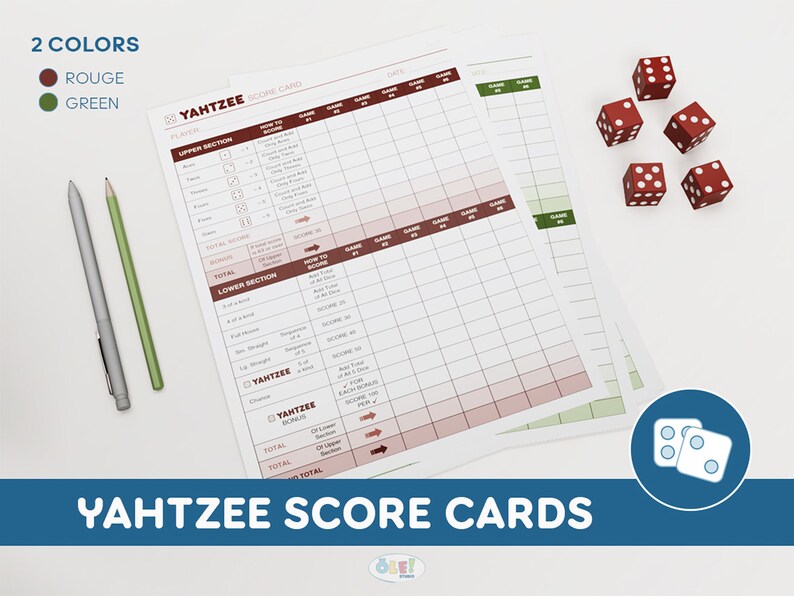 Yahtzee Scorecard Yahtzee yardzee - Il 794xN.4817907360 5gr1
