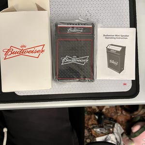 Budweiser Beer Collectible Mini Speaker Portable Speaker Tested Working BNIB