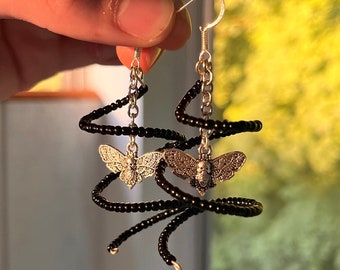 Midnight Moth earrings
