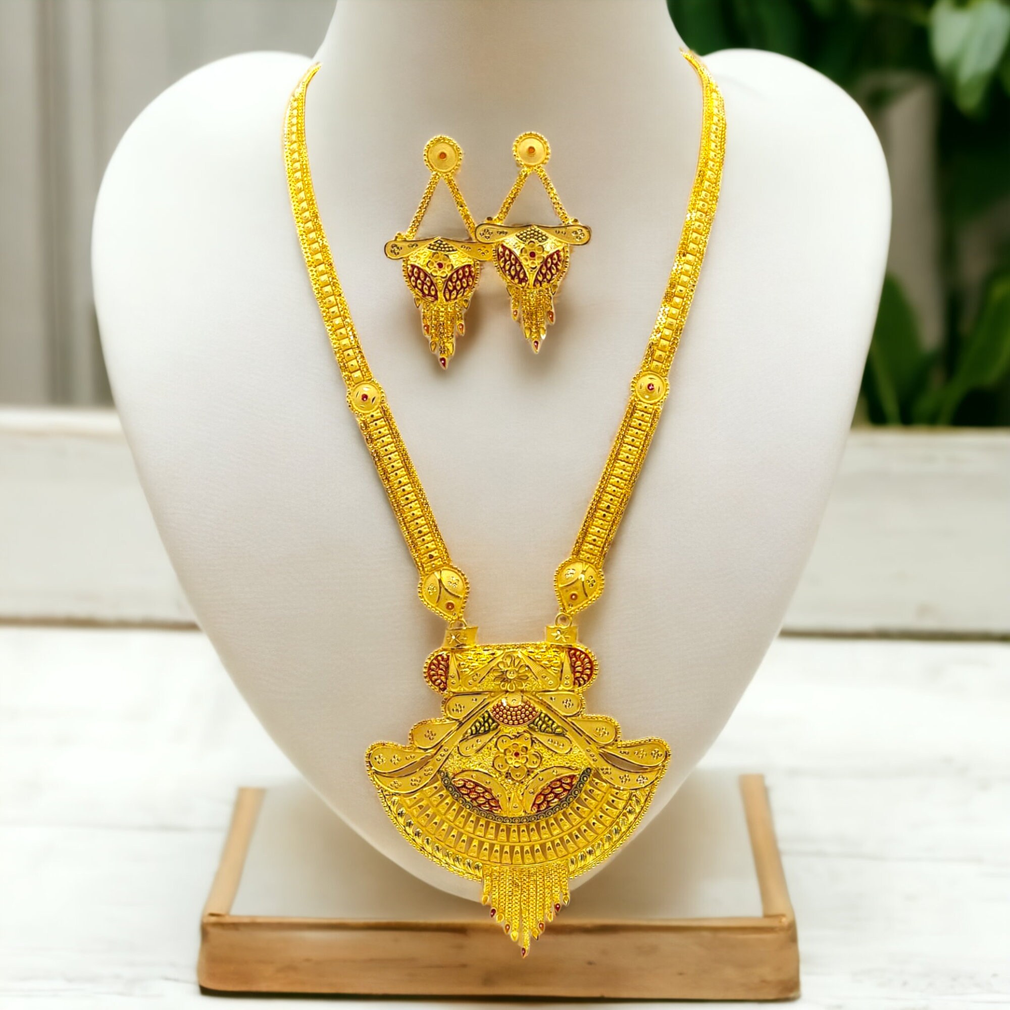 Real gold long sale necklace