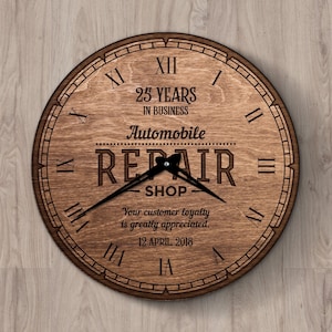 Years in business gift clock, Business anniversary, Business owner gift, Restaurant owner gift, Business recognition, Personalized clock