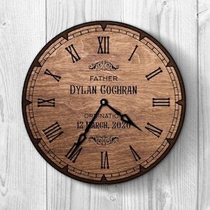 Priest ordination gift clock, Pastor appreciation gift, New pastor gift, Pastor retirement gift, Pastor thank you gift, , Pastor wife gift