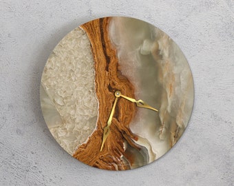 Crystal wall clock, Agate wall clock, Resin wall clock, Unique wall clock, Elegant wall clock, Silent wall clock, Wall clock non ticking