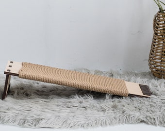 Rascador de cuerda para gatos, Rascador de suelo para gatos, Rascador moderno para gatos, Almohadilla para rascar para gatos, Muebles modernos para gatos, Rascador de sisal para gatos