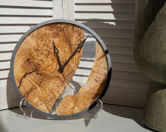 Reloj de madera maciza, reloj de pared moderno, reloj de pared de madera, reloj de pared único, reloj de pared grande, reloj de mesa pequeño, reloj de granja