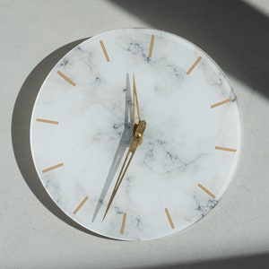 Marble clock, Grey wall clock, Minimalistic wall clock, Modern wall clock large, Beautiful wall clocks, Luxury wall clock,Elegant wall clock