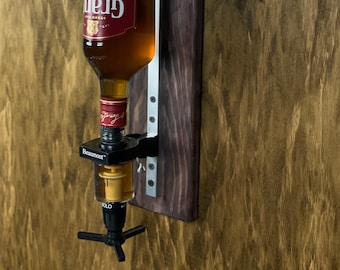 Dispensador de licor de pared, Dispensador de whisky para bar, Fuente de whisky, Dispensador de bourbon, Decoración del bar del hogar, Regalo del día del padre de su hijo