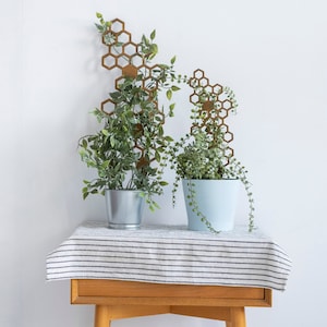 Bienenwaben-Pflanzengitter, Holzgitter-Pflanzer, Pflanzengitter für Zimmerpflanzen, Honigkamm-Display, Boho-Pflanzengitter, Gartengitter